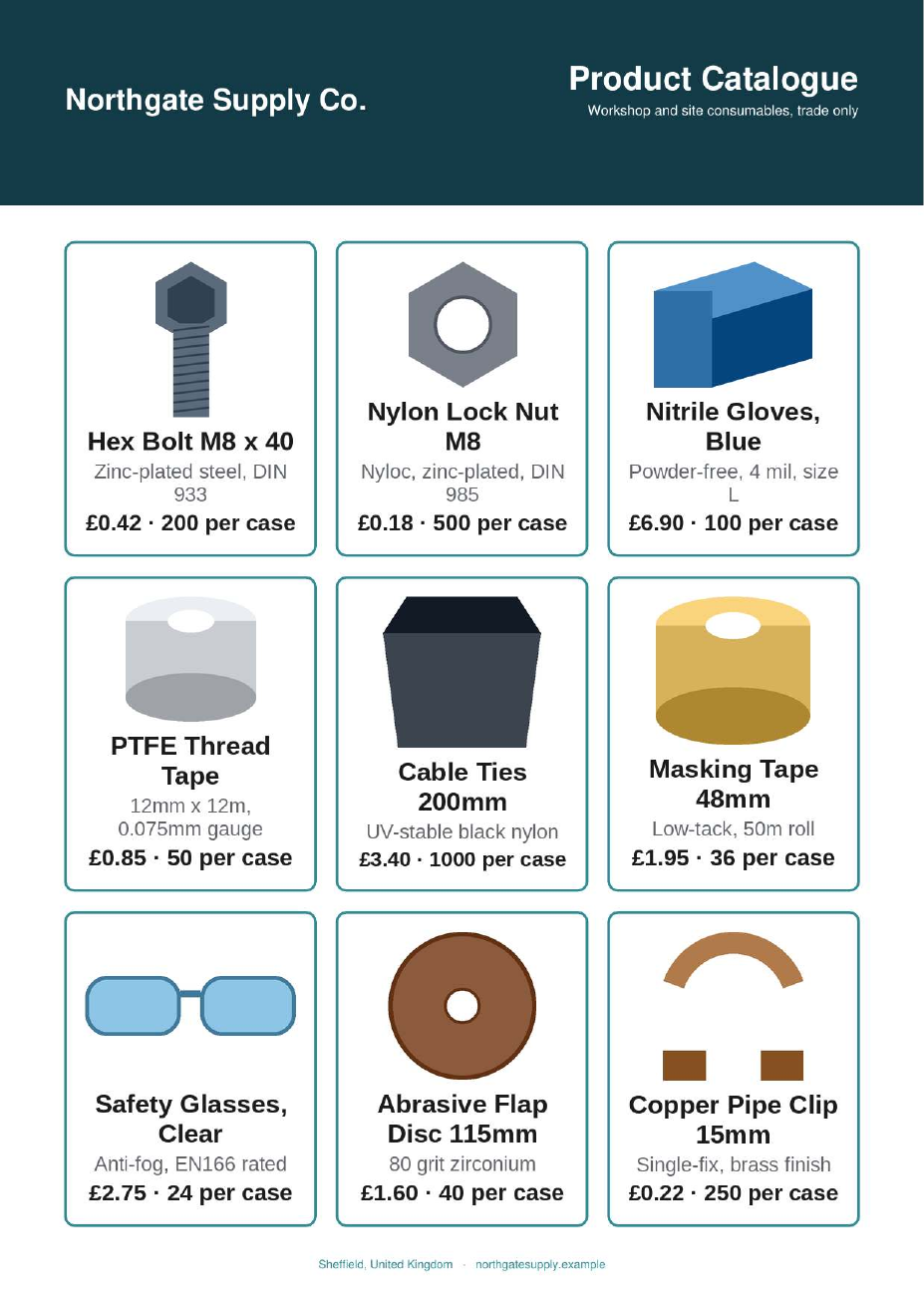 A generated catalog page