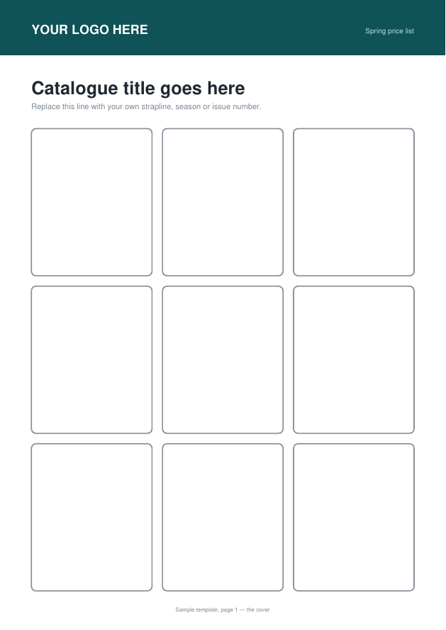 A template page — empty boxes are all it needs